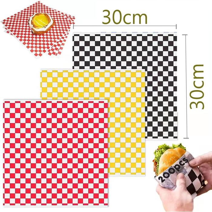 

TERMURAH Kertas Alas Roti Motif Catur 30cmx30cm Foodgrade - Wrappaper/Kertas Bungkus Makanan