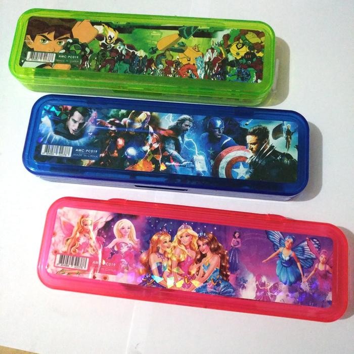 

pencil case plaik AMC 019 tempat pensil + isi