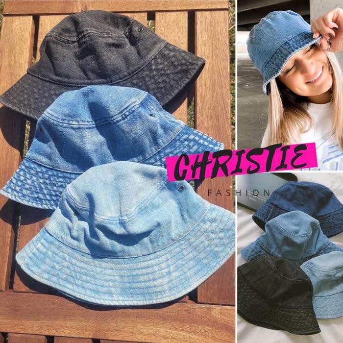 SALE TOPI BUCKET HAT DENIM JEANS DEWASA