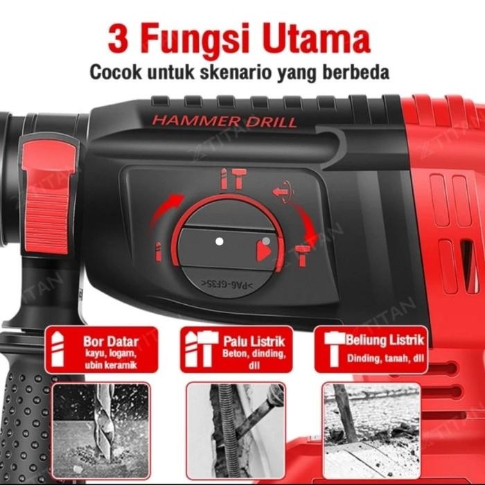 Rotary Impact Hammer Drill Cordless 13mm Brushless