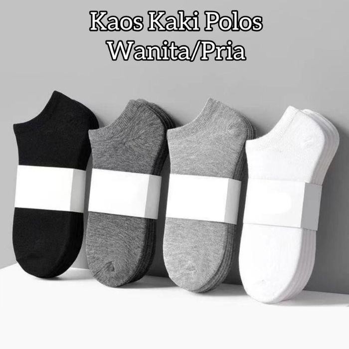 SALE Kaos Kaki Pendek Wanita/Pria Makassar Kaos Kaki Polos Tumit GRATIS ONGKIR