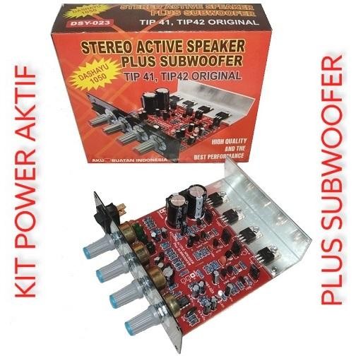 Kit Amplifier Speaker Active Power Stereo Plus Subwoofer Seri 1050 Tr Tip41 Tip42