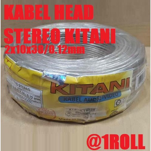 Kabel Stereo Abserm Kitani 3 Jalur 1 Roll 80M Transparan Silver