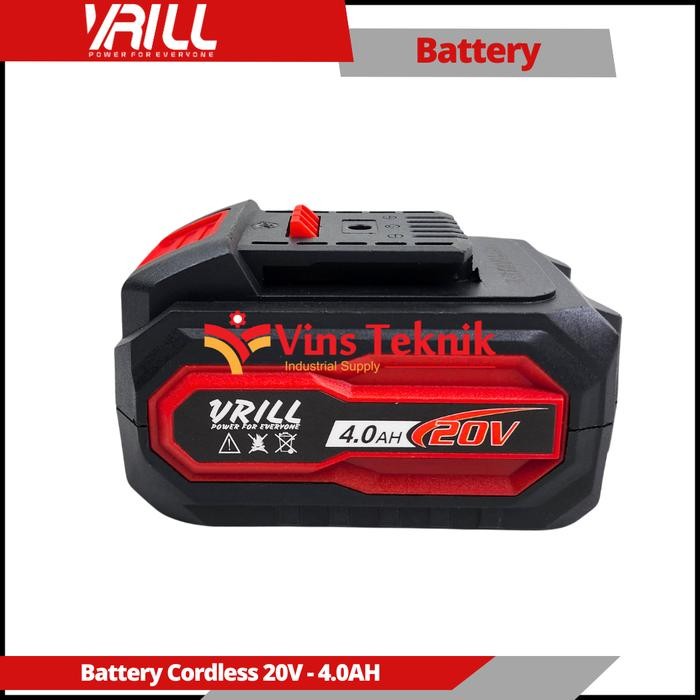 VRILL Battery Baterai Cordless 20V 4.0AH