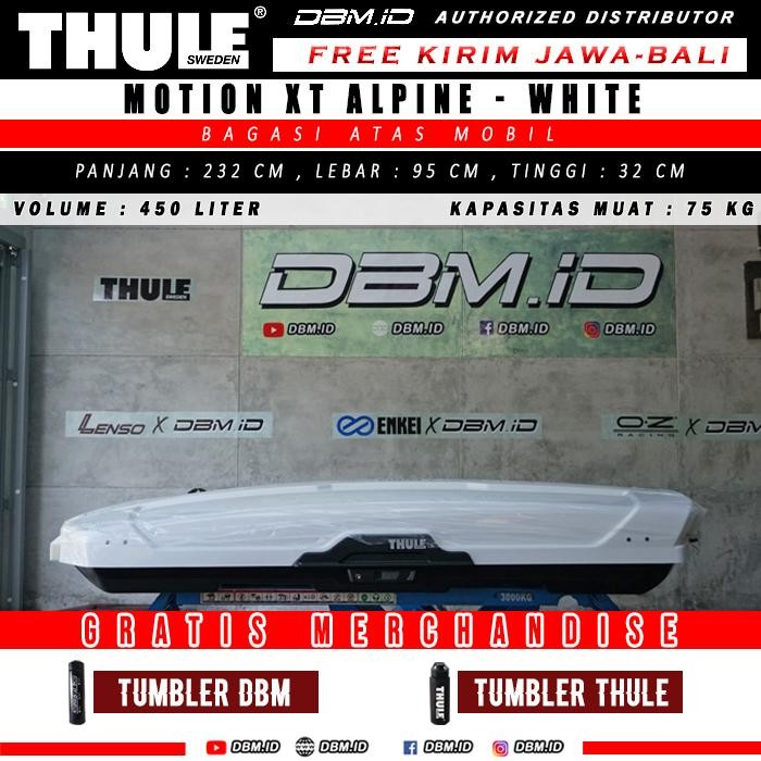 Roof Box Thule Motion Xt Alpine White Putih Bagasi Atas Mobil 450 L