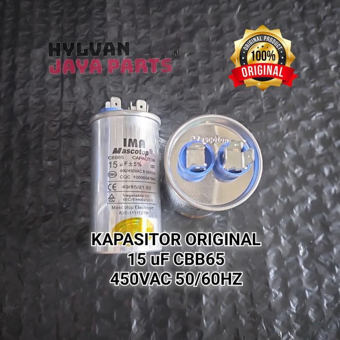 Kapasitor AC 1/2 PK Sharp 15uf Original