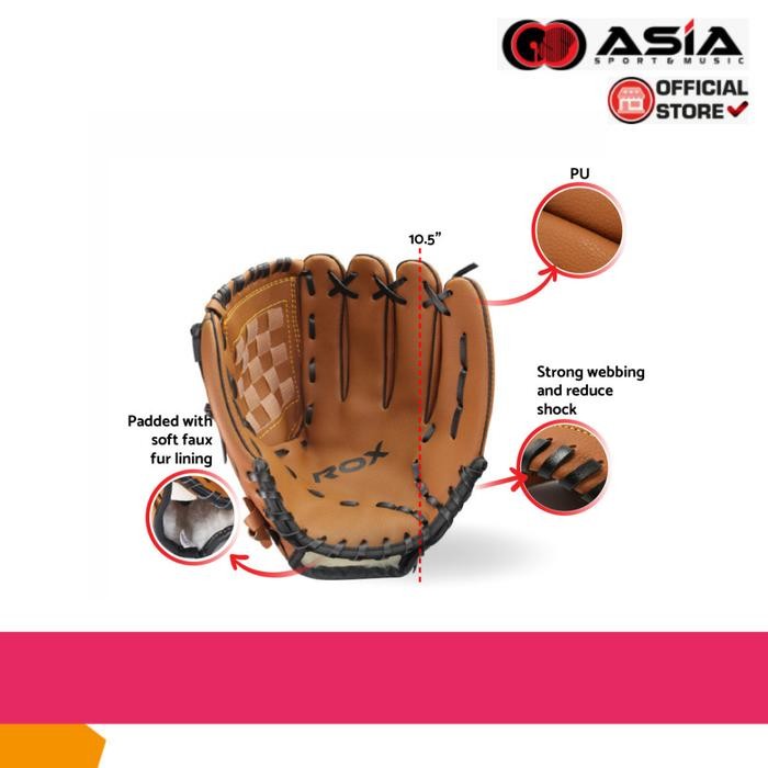 Glove Softball Rox Sarung Tangan Baseball Sarung Tangan Soft Ball Baseball