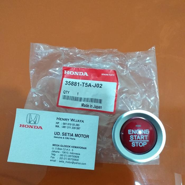 Switch Saklar Tombol Engine Starter Start Stop Honda Jazz Gk Original