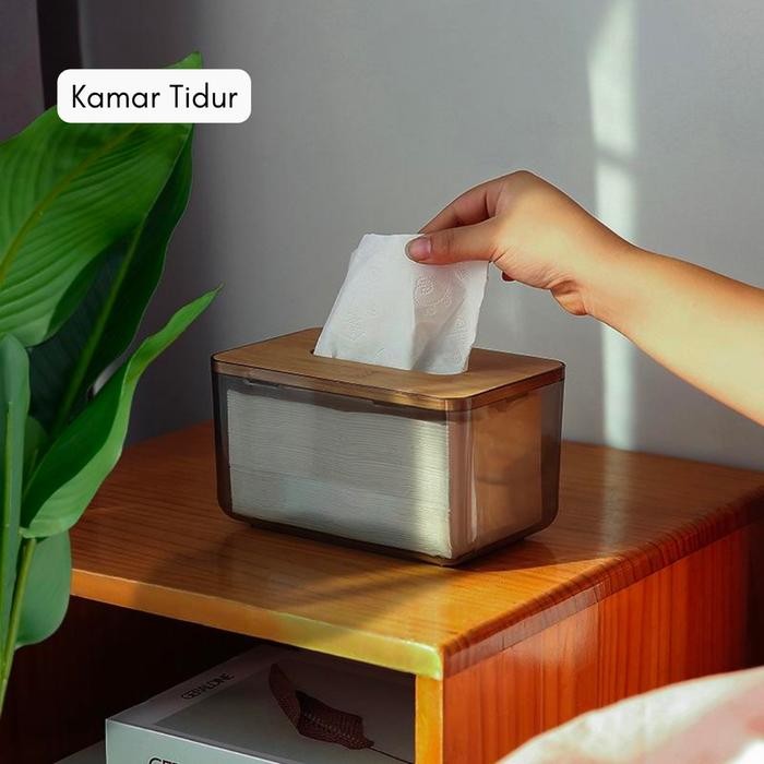 Kotak Box Tisu Wadah Tissue Transparan Transparant Bening Plastik