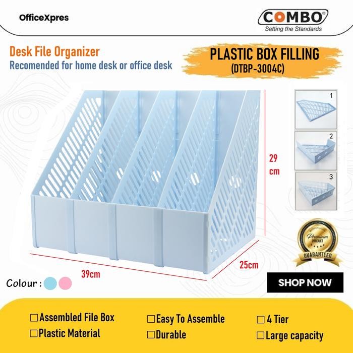 

Plastic Box Filling 4 Tier / Box File Plastik / Dokumen Box Rakit 3004