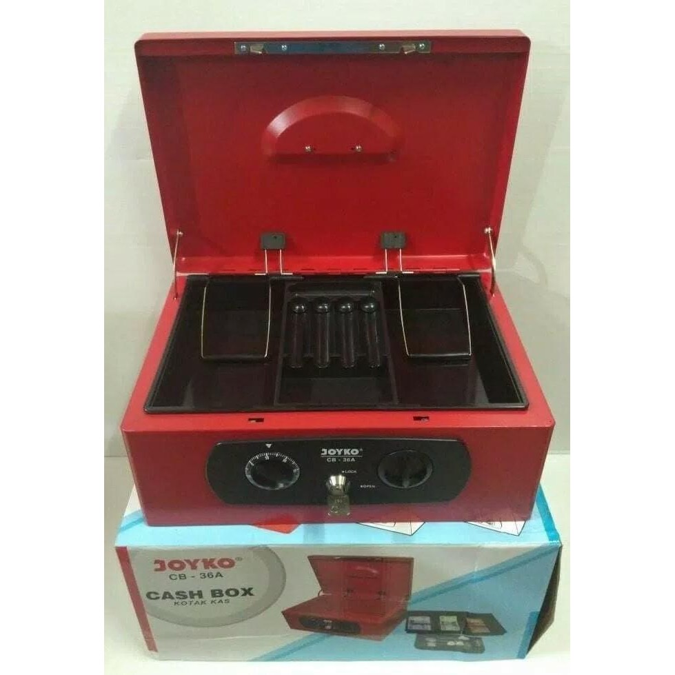 

Cash Box Joyko CB-36A Kunci Ganda, Size 36 x 26 x 15,1 cm CB 36A