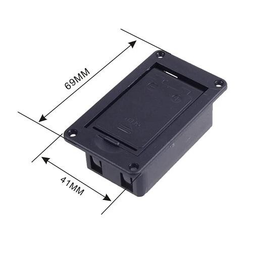 Box Battery Holder 9V Elektrik Bass Gitar Tempat Batere Case 9V