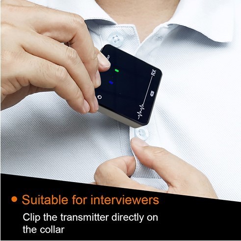 Microphone Mic clip on wireless untuk HP DSLR Zoom Webinar