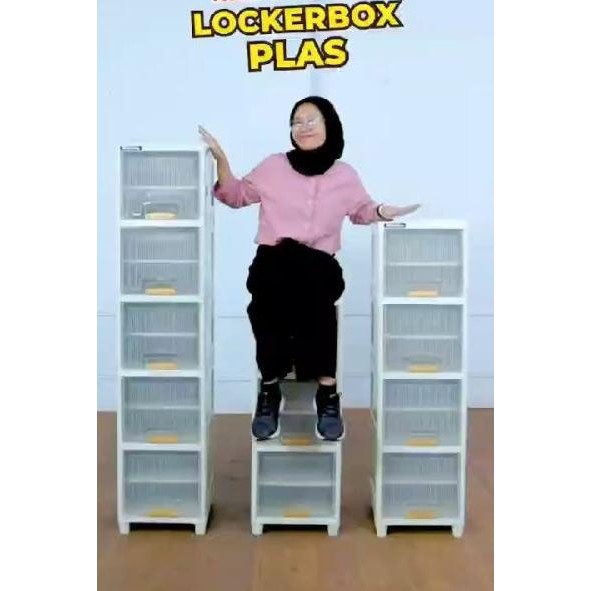 LEMARI NAPOLLY LOKER BOX PLASTIK KOTAK PENYIMPANAN MULTIFUNGSI