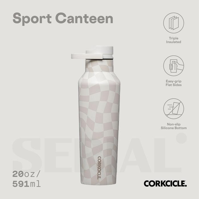 

CORKCICLE Sport Canteen 20oz - Wavy Checkerboard - Neutrals