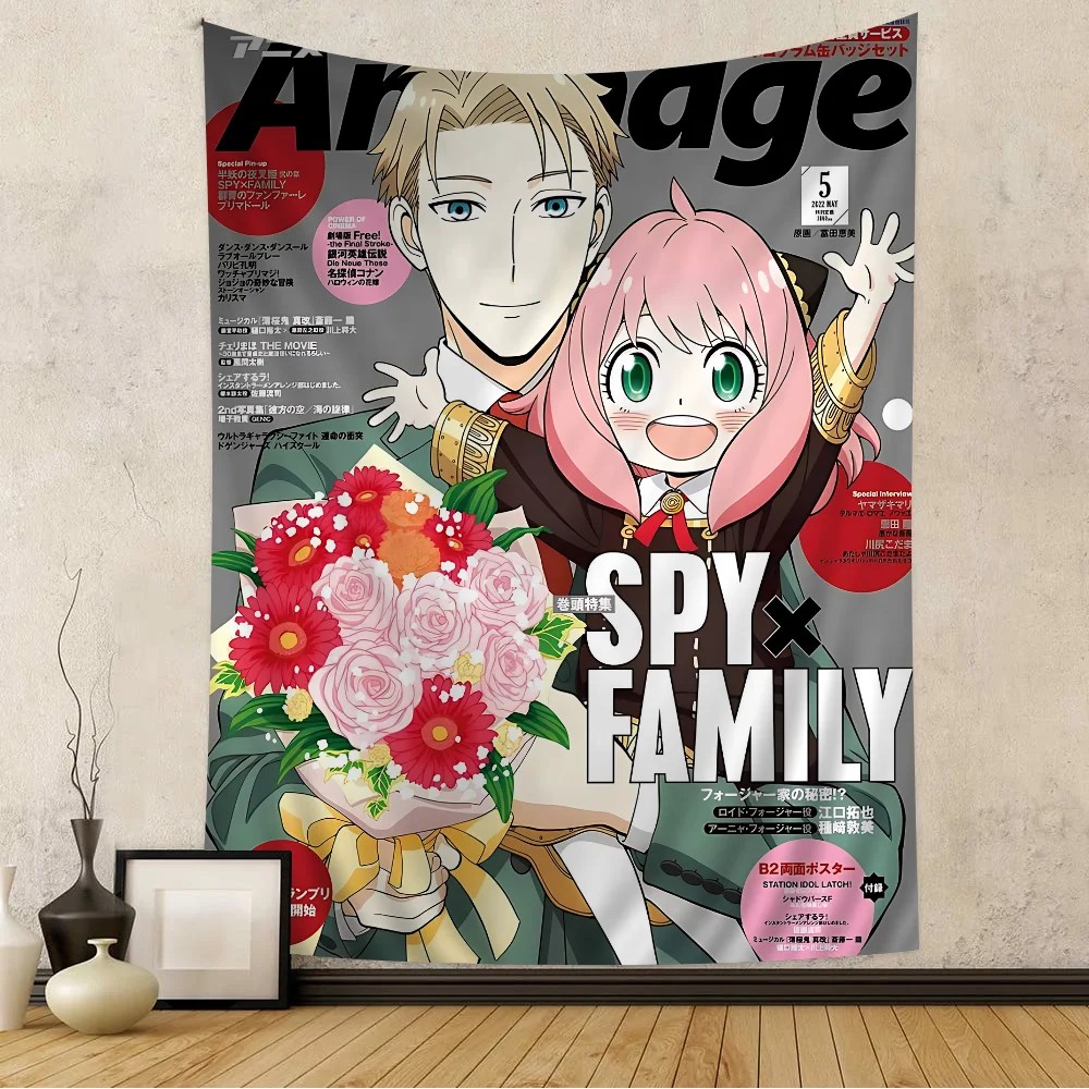Anime Spy X Family Tapestry Art Printing Japanese Wall Tapestry Anime Wall Hanging Home Decor