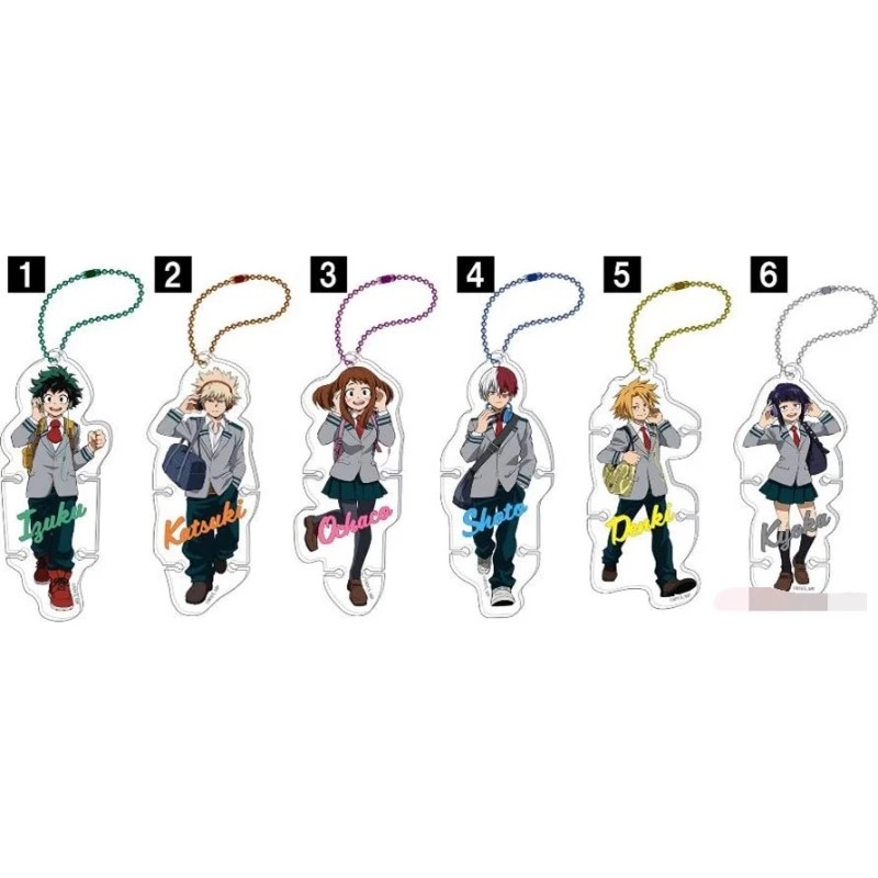 Anime Uraraka Ochako Shoto Todoroki Midoriya Izuku Bakugou Katsuki Keychain Doll Game Acrylic