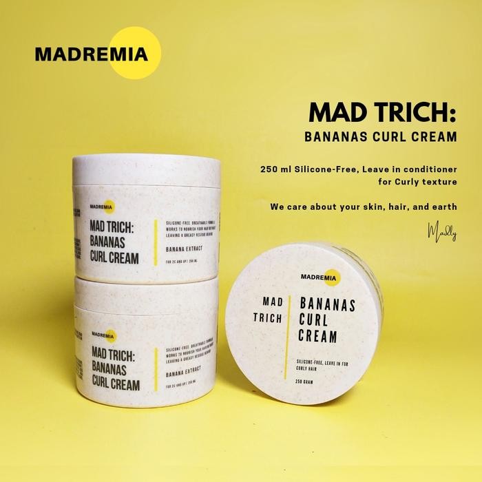 Madremia Mad Trich: Bananas Curl Cream (Silicone-Free) Leave On For Curly Hair