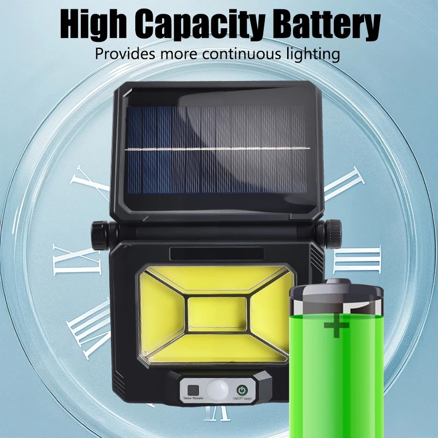 LED Solar Light Foldable USB Rechargeable Wall Lamp Waterproof Outdoor Wall Emergency Solar Lamp for