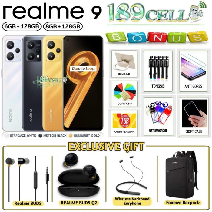 REALME 9 4G 8/128 GB REALME9 6/128 GB GARANSI RESMI REALME INDONESIA