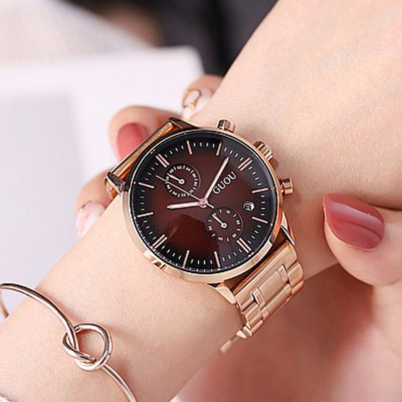 Fashion GUOU Brand Hight Grade Man Luxury Watches Brand Male Quartz