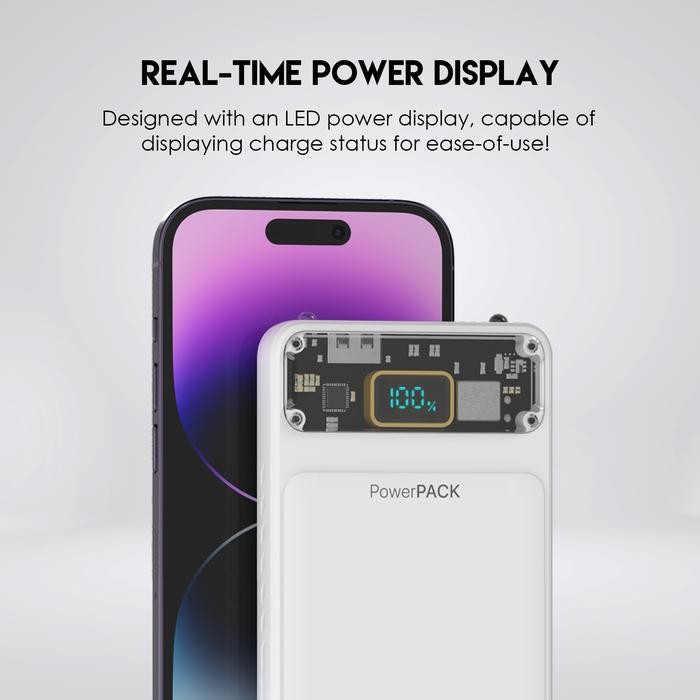 [Anker] Fantech Powerbank Mythia 22.5W 10000 Mah Mini With Fast Charging - T1 - T1 Putih