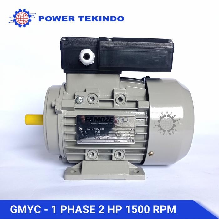 FAMOZE PRO DINAMO 1 PHASE 2 HP 1500 RPM GMYC 4POLE MOTOR PENGGERAK