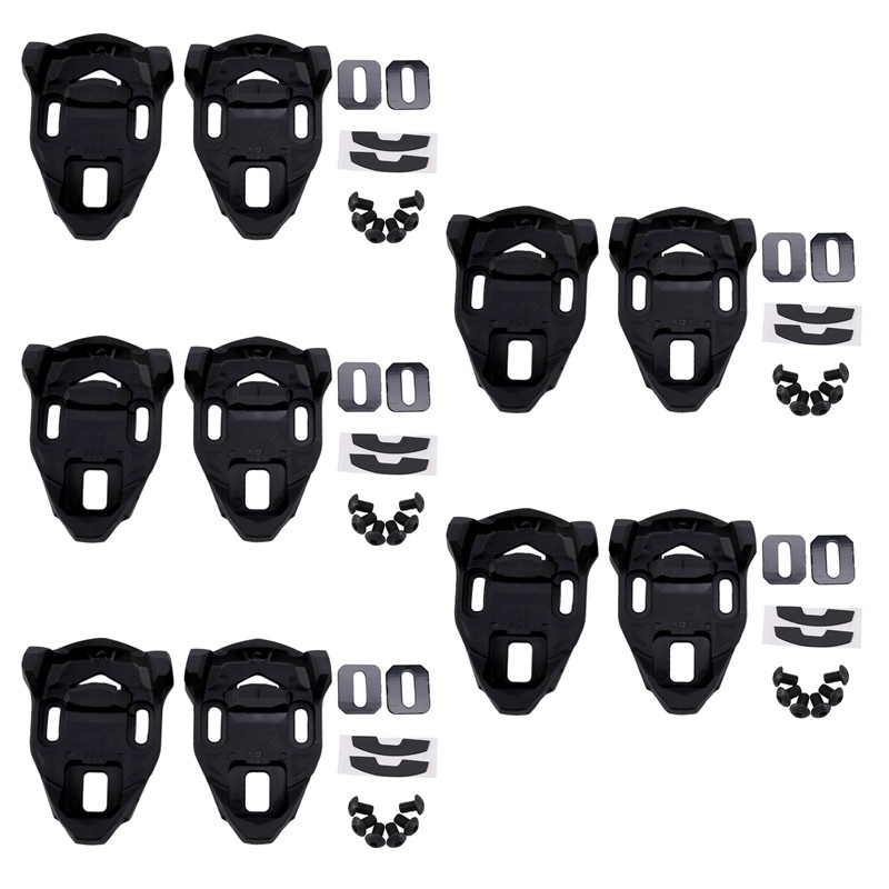 Quality 5X Bike Cleat Set Black Road Bike Cycling Pedal Cleat Lock Anti-Skid Road Bike Cleat For