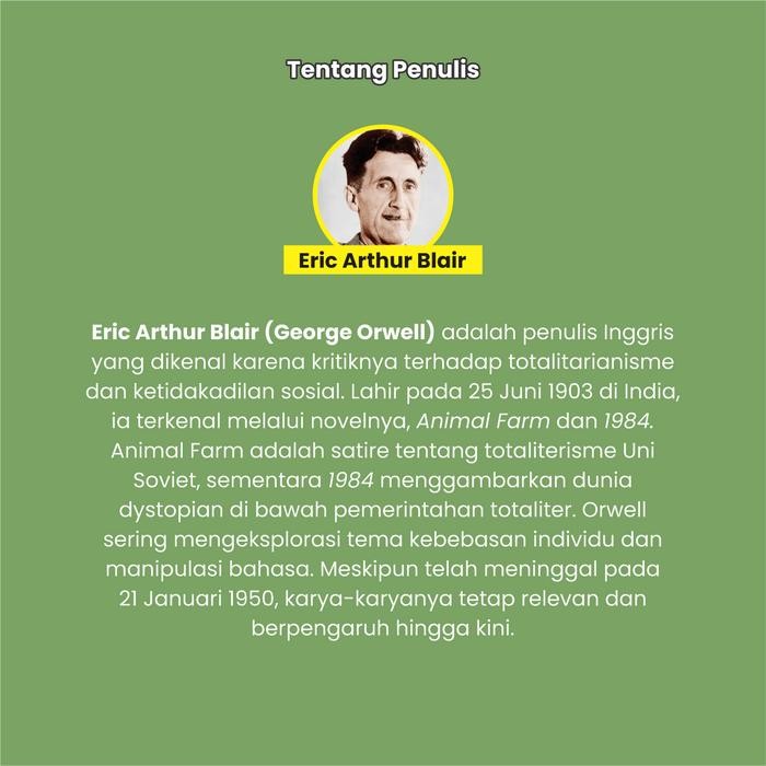 

[Bentang] Buku Fiksi 1984 - George Orwell (Republish)