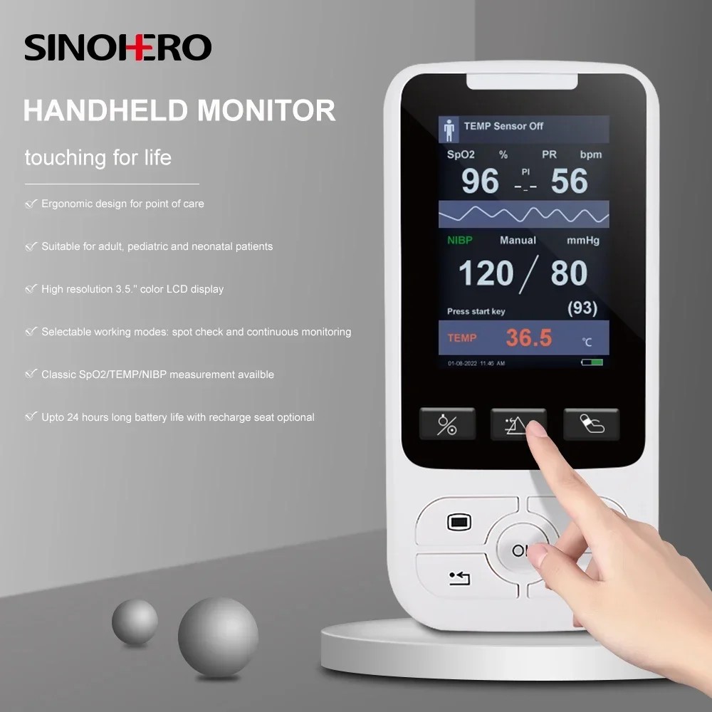 New Shipping From Mexico Handheld Vital Signs Monitor Hospital Clinical Portable Rate Patient Monito
