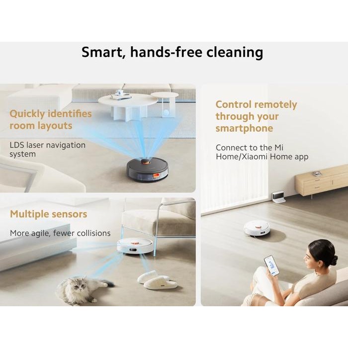 Robot Vacuum S20 And Mop 5000Pa Suctions Lds Navigation