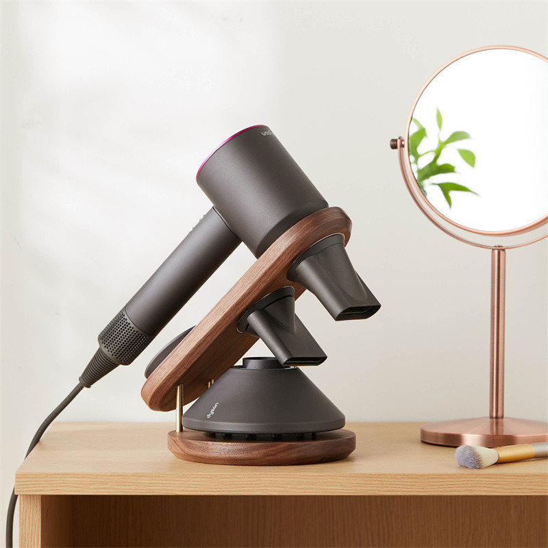 

Wall Mount Hair Dryer Holder for Dyson Supersonic Hair Dryer Storage Rack Walnut Beech Wood Hair