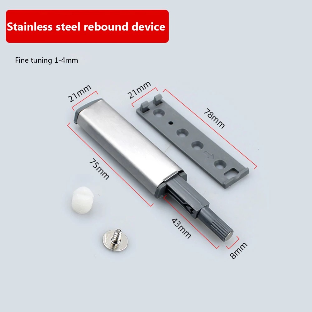 

10PCS Cabinet Catches Stainless Steel Push to Open Touch Cabinet Damper Bumper For Door Drawer