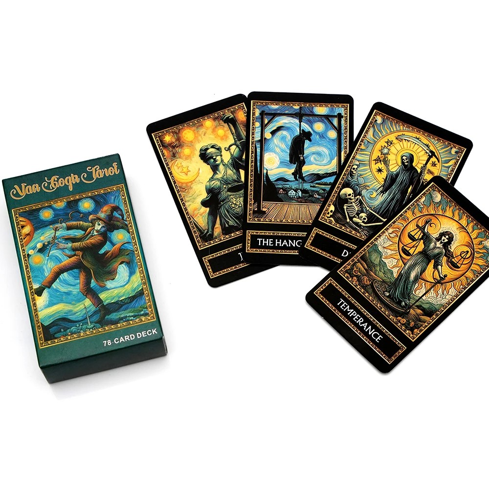 

1Pcs Deck Tarot Van Gogh Tarot Cards A 78 Cards Deck High Quality English Version Fortune Telling