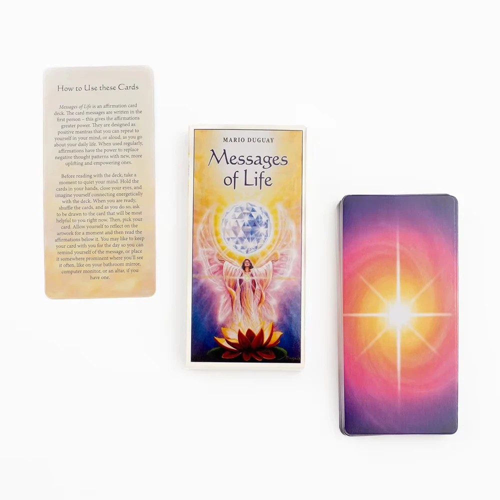 

1Pcs Deck Tarot Messages Of Life Tarot Board Game 54 Pcs English Playing Cards for Party and Family