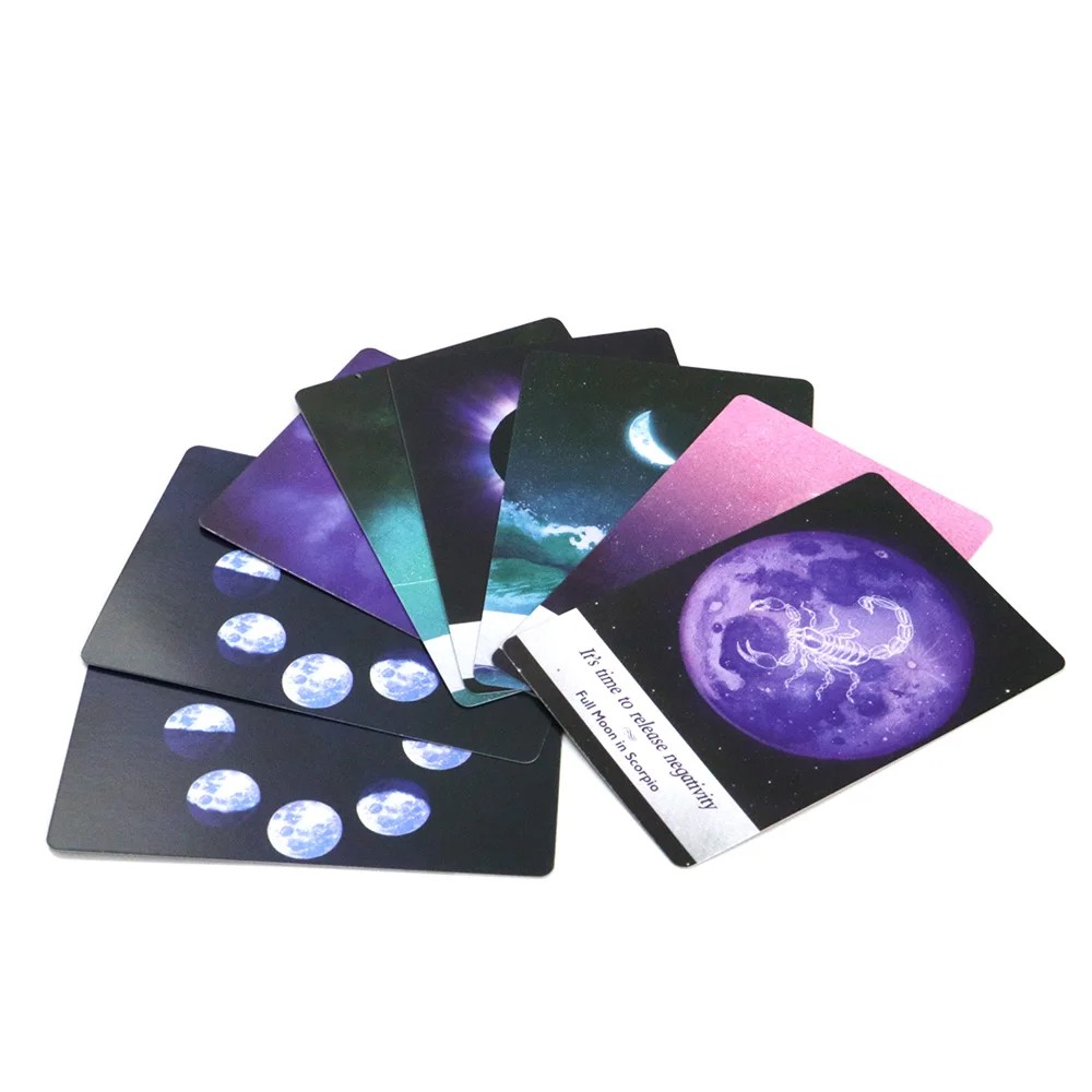 

Moonology Manifestation Oracle Tarot Cards Board Game For Fate Divination Entertainment Party Game
