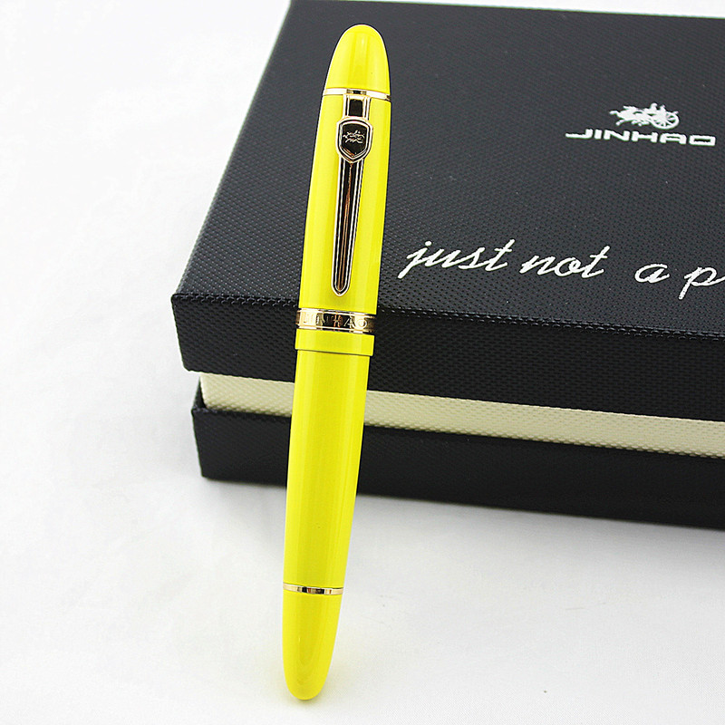 

JINHAO 159 18KGP 0.7mm BROAD NIB FOUNTAIN PEN BLACK CHAMPAGNE GOLD WHITE RED GREEN BLUE YELLOW 18