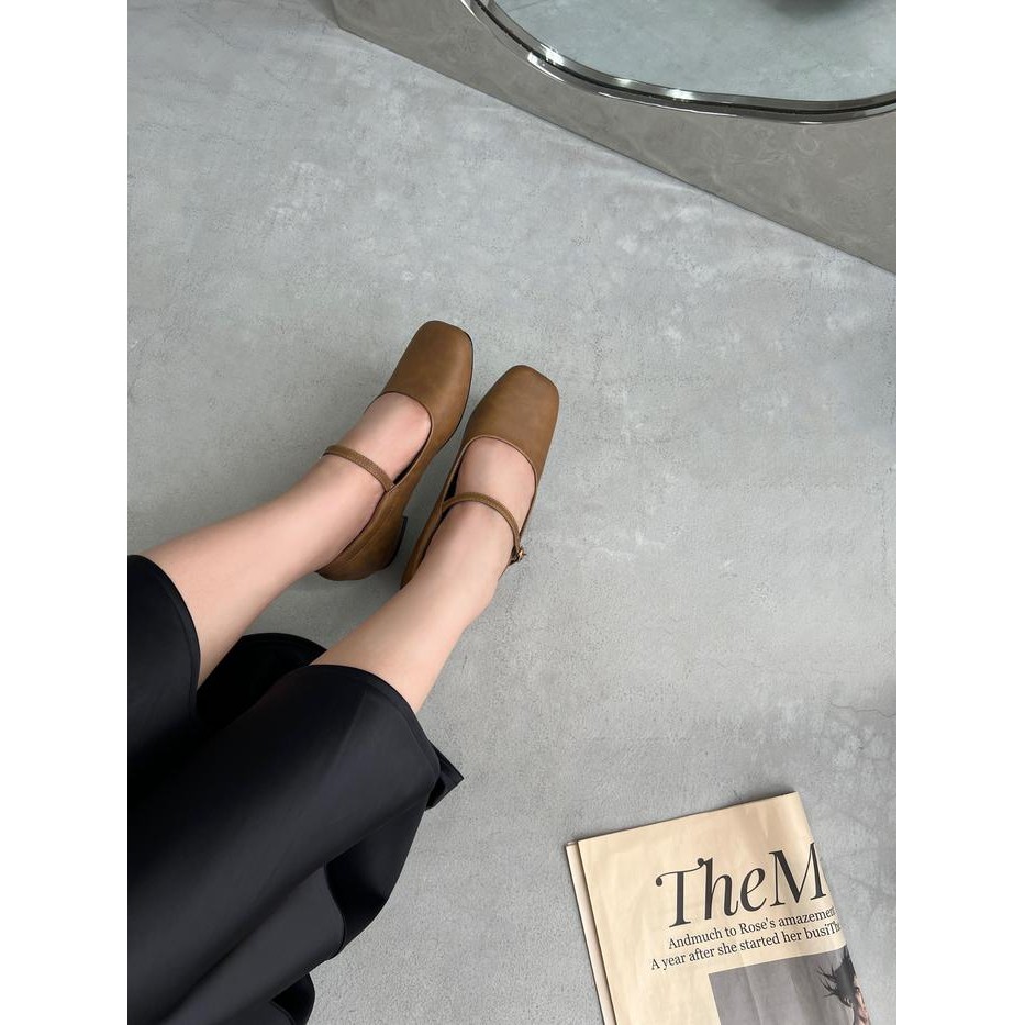 PixFootwear Brown Bambi Mary Jane Flat Shoe - Sepatu Flat Coklat Wanita