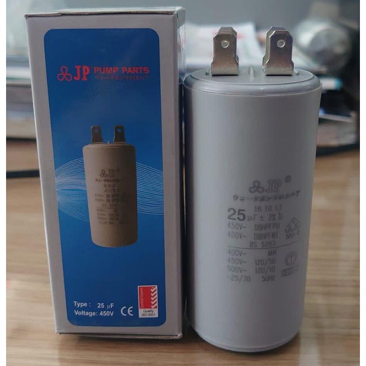 kapasitor 25 mf JP mfd uf pin colok bulat