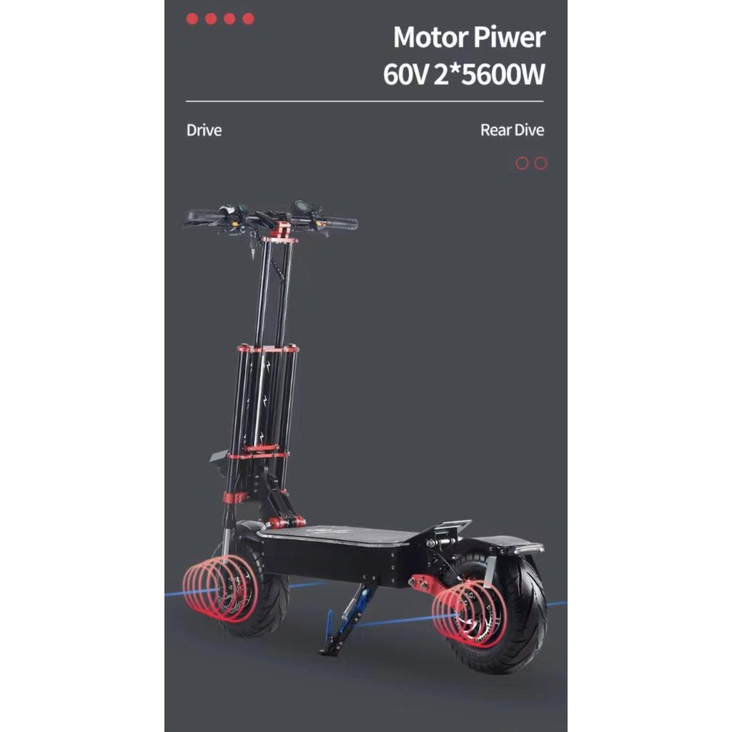 X-Tron X5 13 inch Dual Motor Listrik Skuter Electric Scooter Remote