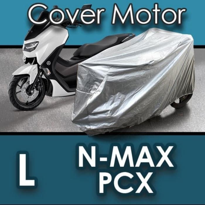 Cover Motor NMax PCX Lexy ADV Sarung Bungkus L Full Karet Silver