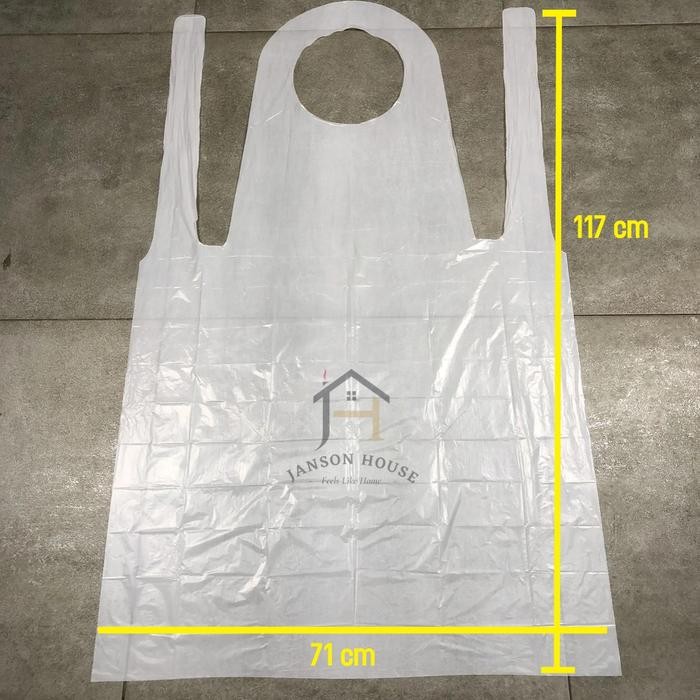 Allthebest Apron Celemek Plastik LDPE / Apron Medis Disposable 1 Pack Isi 100 Pcs