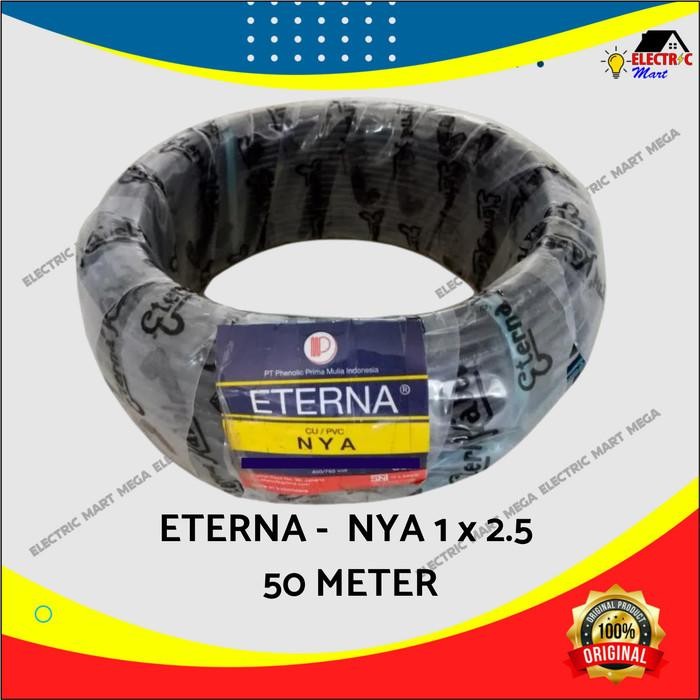 [Allthebest] Eterna Kabel Listrik Hitam Tunggal NYA 1 X 2.5 MM 1 ROLL