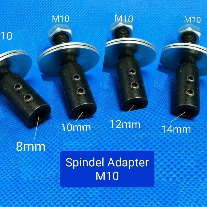 SPINDLE ADAPTER ARBOR M10 AS SHANK 8 10 12 14 MM DUDUKAN BATU GERINDA