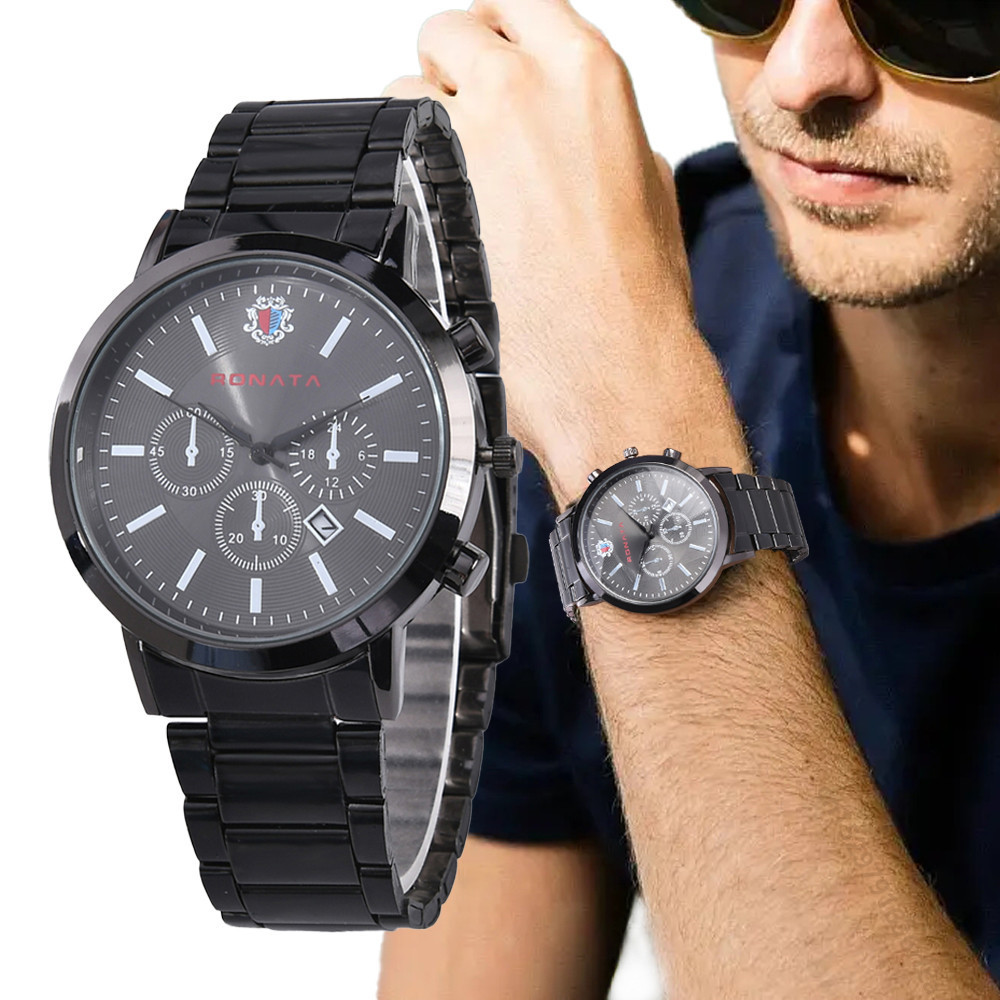 Fashion Brand RONATA Men's Watch Casual Business Office Metal