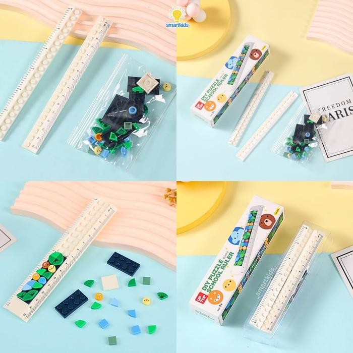 

NYBEBY26 STATIONARY PENGGARIS BRICK BLOCK LEGO RULER PUZZLE DIY SUSUN MERAKIT BALOK BLOK KREATIF