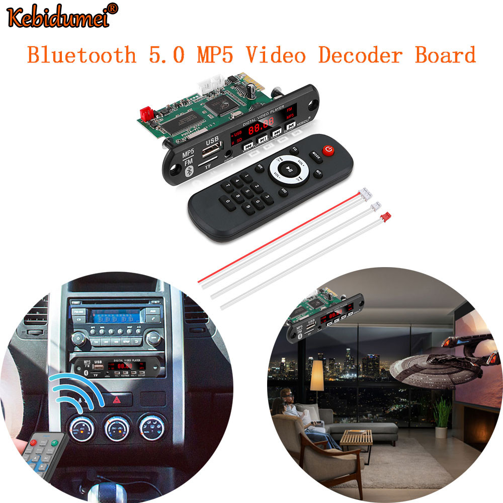 MP5 Player Audio Video Bluetooth Decoder Board Support USB TF MP3 WAV