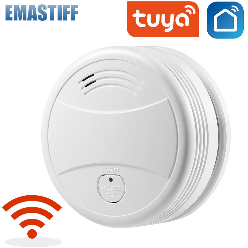 80db Smoke Detector Battery Powered Smart Smoke Detector Wifi Low