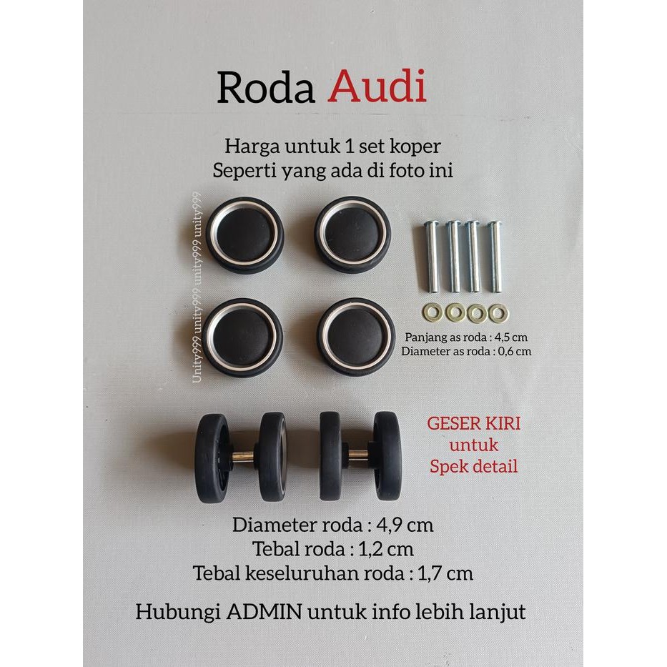roda koper pengganti double wheel roda koper roda replacement rodaAUDI