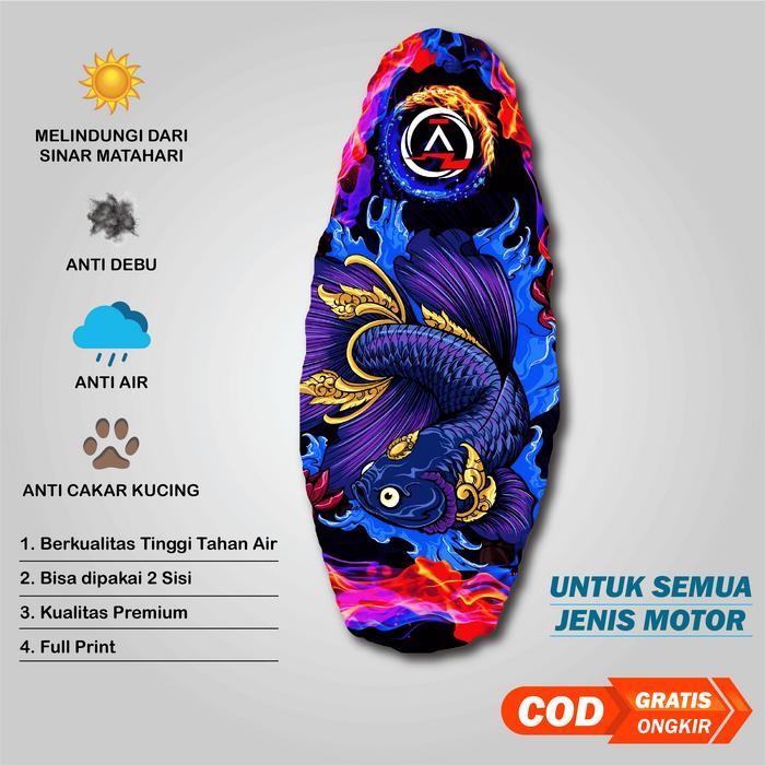 cover jok motor vario beat ikan anti air sarung jok anti air pelindung jok anti cakar kucing cover
